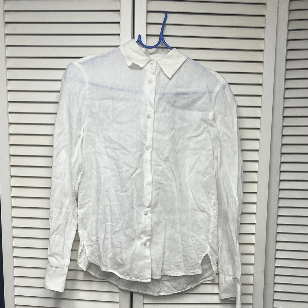 Zara White Men's Casual Button-Down Shirt